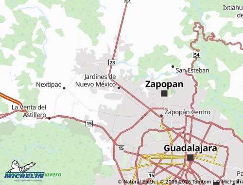 Mappa MICHELIN Rinconadas de Zapopán - ViaMichelin