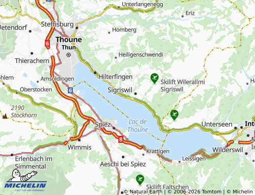 MICHELIN-Landkarte Gunten - ViaMichelin