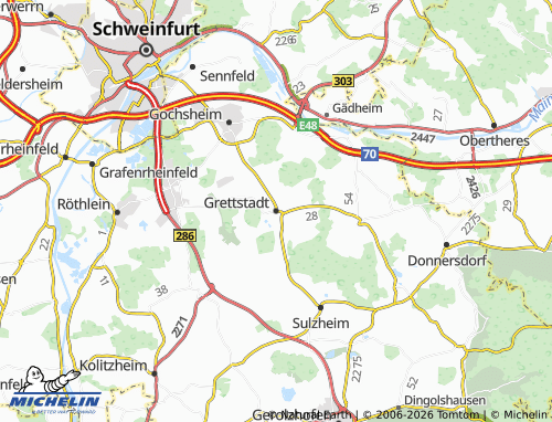 Mapa MICHELIN Grettstadt - ViaMichelin