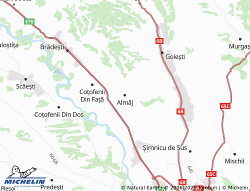 MICHELIN Almăj map - ViaMichelin