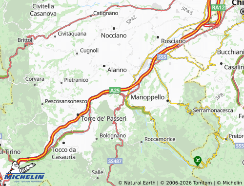MICHELIN Scafa map - ViaMichelin
