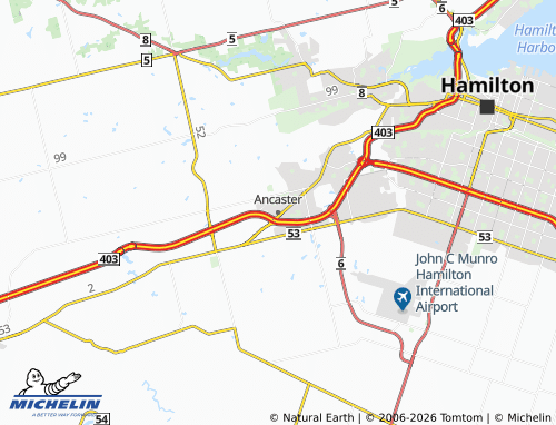 Mapa MICHELIN Ancaster - ViaMichelin