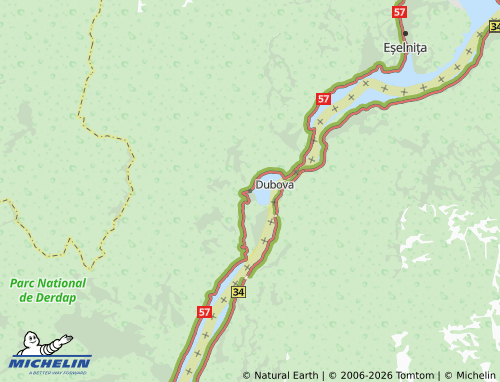 MICHELIN Dubova map - ViaMichelin