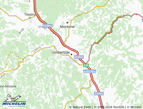 Carte MICHELIN Umbertide - ViaMichelin