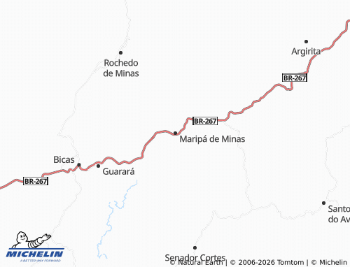 Carte MICHELIN Maripá de Minas - ViaMichelin