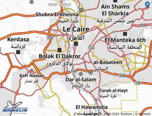 MICHELIN Abo El Saoud and El Madabegh map - ViaMichelin