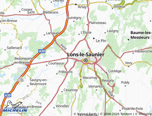 MICHELIN Montmorot map - ViaMichelin