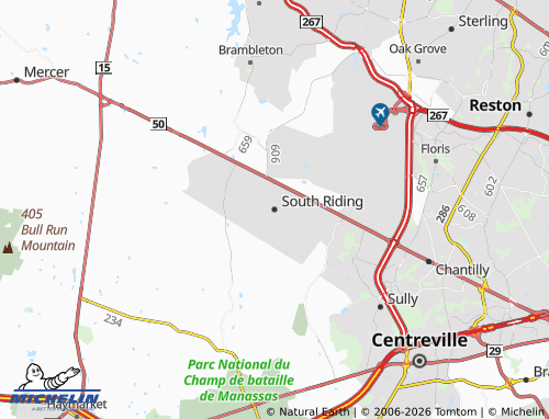 Carte MICHELIN South Riding - ViaMichelin