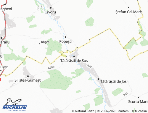 MICHELIN Tătărăștii de Sus map - ViaMichelin