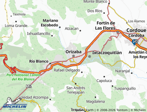 MICHELIN-Landkarte Orizaba - ViaMichelin