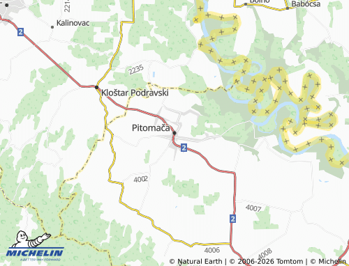 MICHELIN-Landkarte Pitomača - ViaMichelin