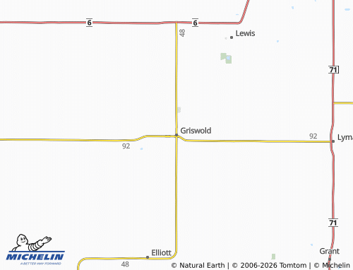 Mappa MICHELIN Griswold - ViaMichelin