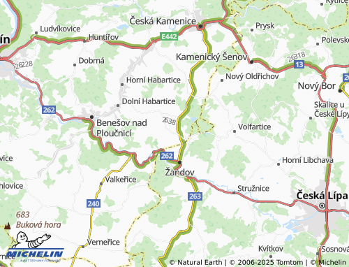 Kaart MICHELIN Velká Bukovina - ViaMichelin