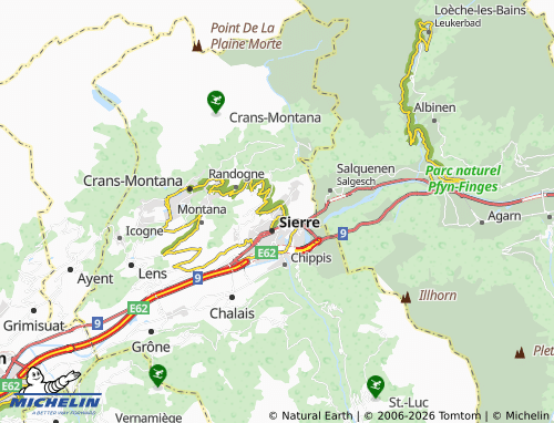 MICHELIN Veyras map - ViaMichelin