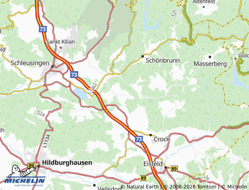 MICHELIN Merbelsrod map - ViaMichelin