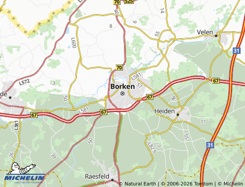 MICHELIN-Landkarte Borken - ViaMichelin