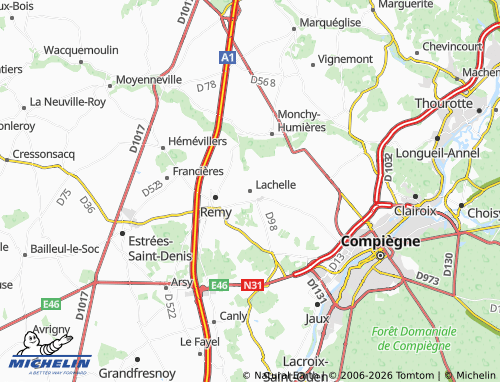 Mapa MICHELIN Lachelle - ViaMichelin
