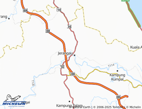 MICHELIN Kampung Jerengau map - ViaMichelin