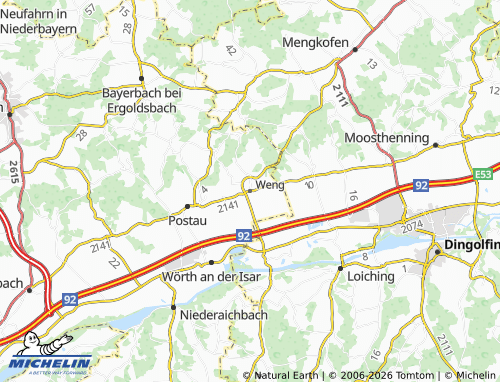 Mapa MICHELIN Weng - ViaMichelin