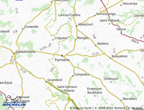 MICHELIN Bouvresse map - ViaMichelin