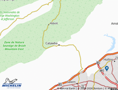Kaart MICHELIN Catawba - ViaMichelin