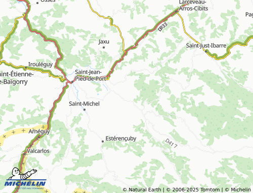 MICHELIN Ahaxe-Alciette-Bascassan map - ViaMichelin
