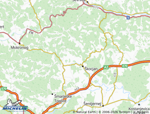 Mapa MICHELIN Goriška vas pri Škocjanu - ViaMichelin