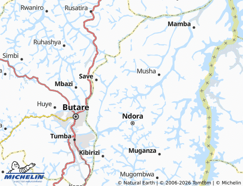 MICHELIN Musekera map - ViaMichelin
