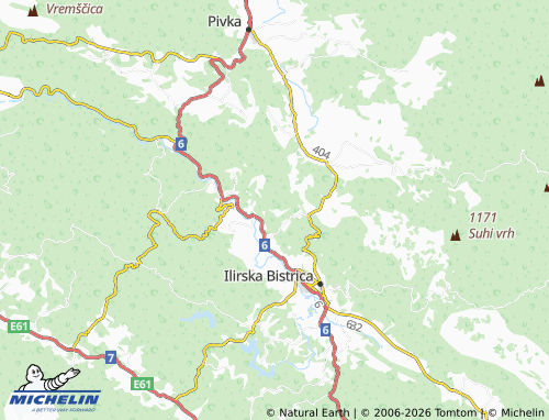 MICHELIN-Landkarte Mereče - ViaMichelin