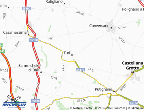 MICHELIN Turi map - ViaMichelin