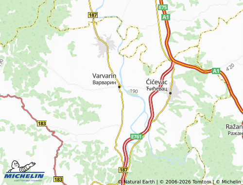 Mapa MICHELIN Varvarin Selo - ViaMichelin