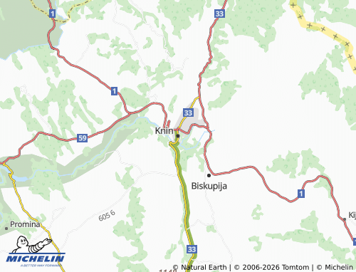 Mappa MICHELIN Knin - ViaMichelin