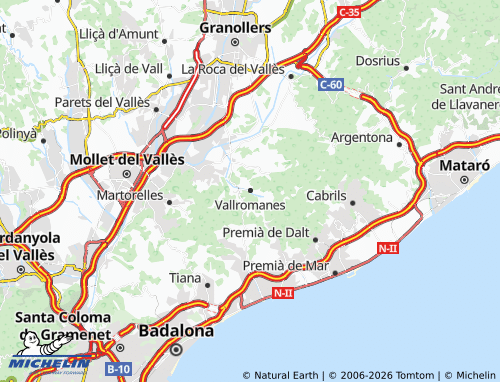 Carte MICHELIN Vallromanes - ViaMichelin