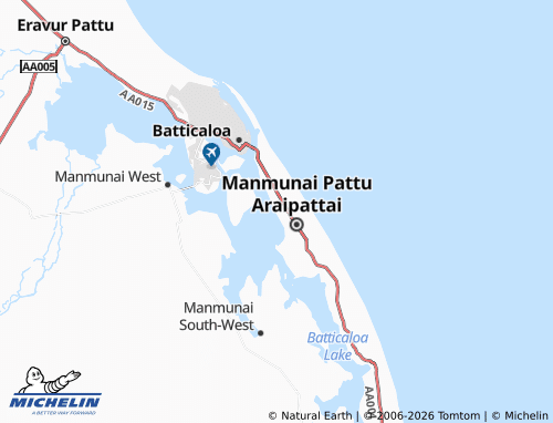 Mappa MICHELIN Kattankudy Division 3 West - ViaMichelin