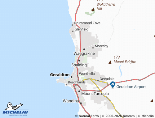 MICHELIN Bluff Point map - ViaMichelin