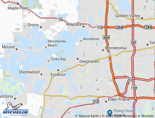 Mappa MICHELIN Deephaven - ViaMichelin