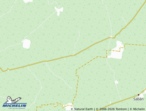 MICHELIN Chan Calotmul map - ViaMichelin