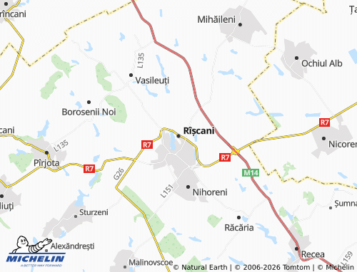 Carte MICHELIN Rîșcani - ViaMichelin