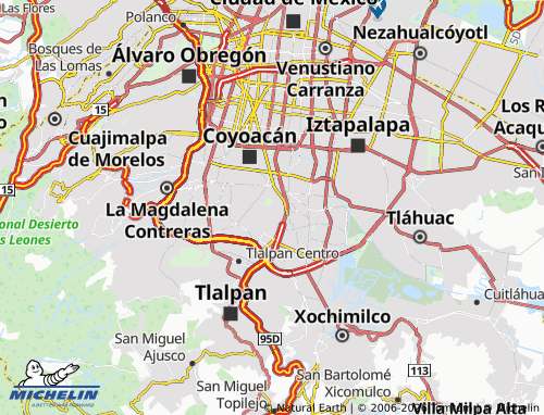 Kaart MICHELIN Adolfo Ruiz Cortines - ViaMichelin