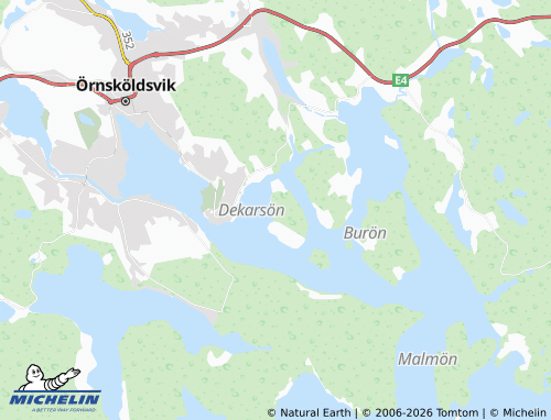 MICHELIN Dekarsön map - ViaMichelin