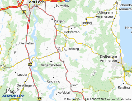 Mapa MICHELIN Thaining - ViaMichelin