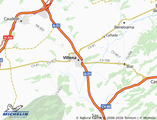 Mapa MICHELIN Villena - ViaMichelin
