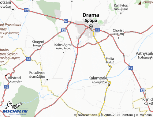 MICHELIN Koudounia map - ViaMichelin