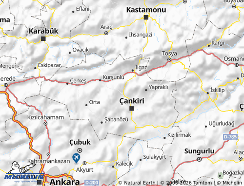 MICHELIN Korgun map - ViaMichelin