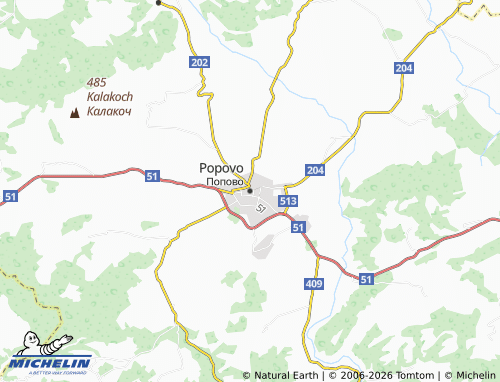 Mappa MICHELIN Popovo - ViaMichelin