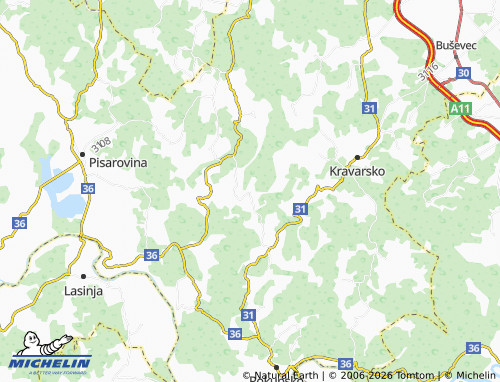 Mapa MICHELIN Cvetković Brdo - ViaMichelin