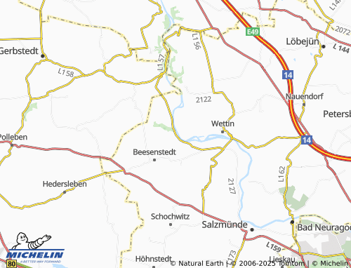 MICHELIN-Landkarte Kloschwitz - ViaMichelin