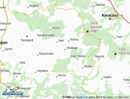 MICHELIN Olukbaşı map - ViaMichelin