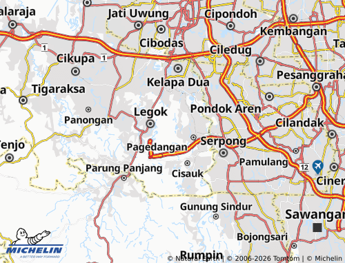 MICHELIN Cicalengka map - ViaMichelin