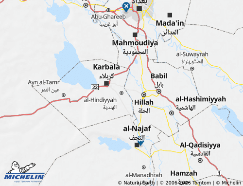Mapa MICHELIN al-Hindiyyah - ViaMichelin